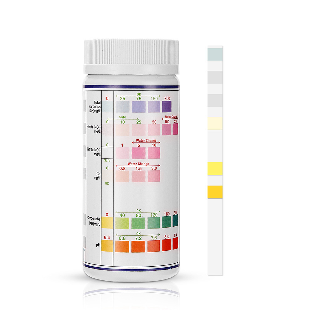 Marine Aquarium Test Kit - 6-In-1 Waterkwaliteit Teststrips Aquarium Ammoniak Stikstof