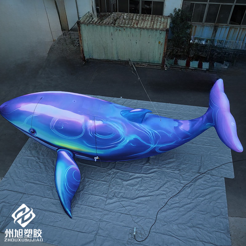 Marine Aquarium Used - Opblaasbare blauwe walvis, gebruikt als decoratief
