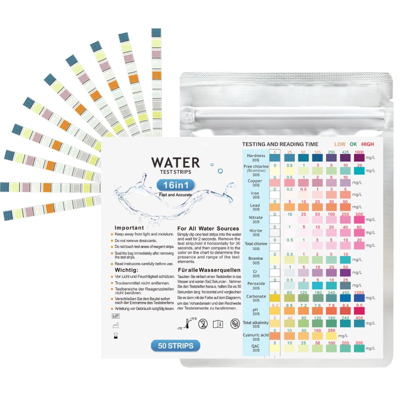 Marine Aquarium Test Kit - Aquariumteststrips Zoetwater PH Waterkwaliteit Testkit voor