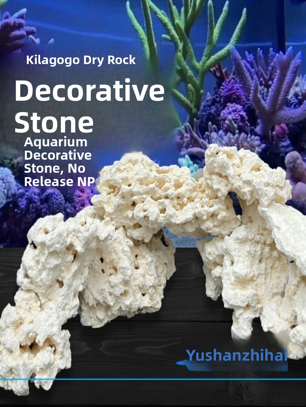 Aquarium Marine Rock - Kilago Droge Natuurlijke Koraalsteen voor Zeeaquariumdecoratie,