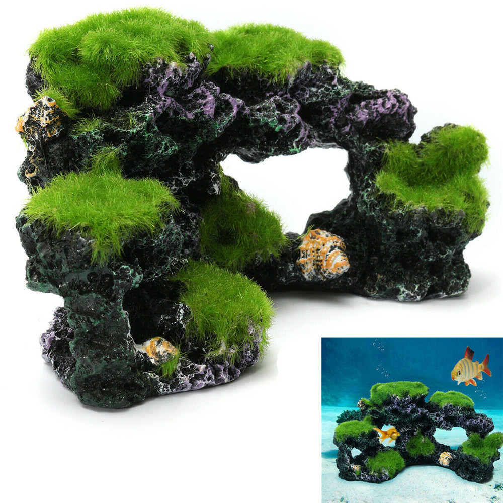 Marine Aquarium Live Sand - Hars Groene Rotstuin Aquarium Decor Kunstmatige