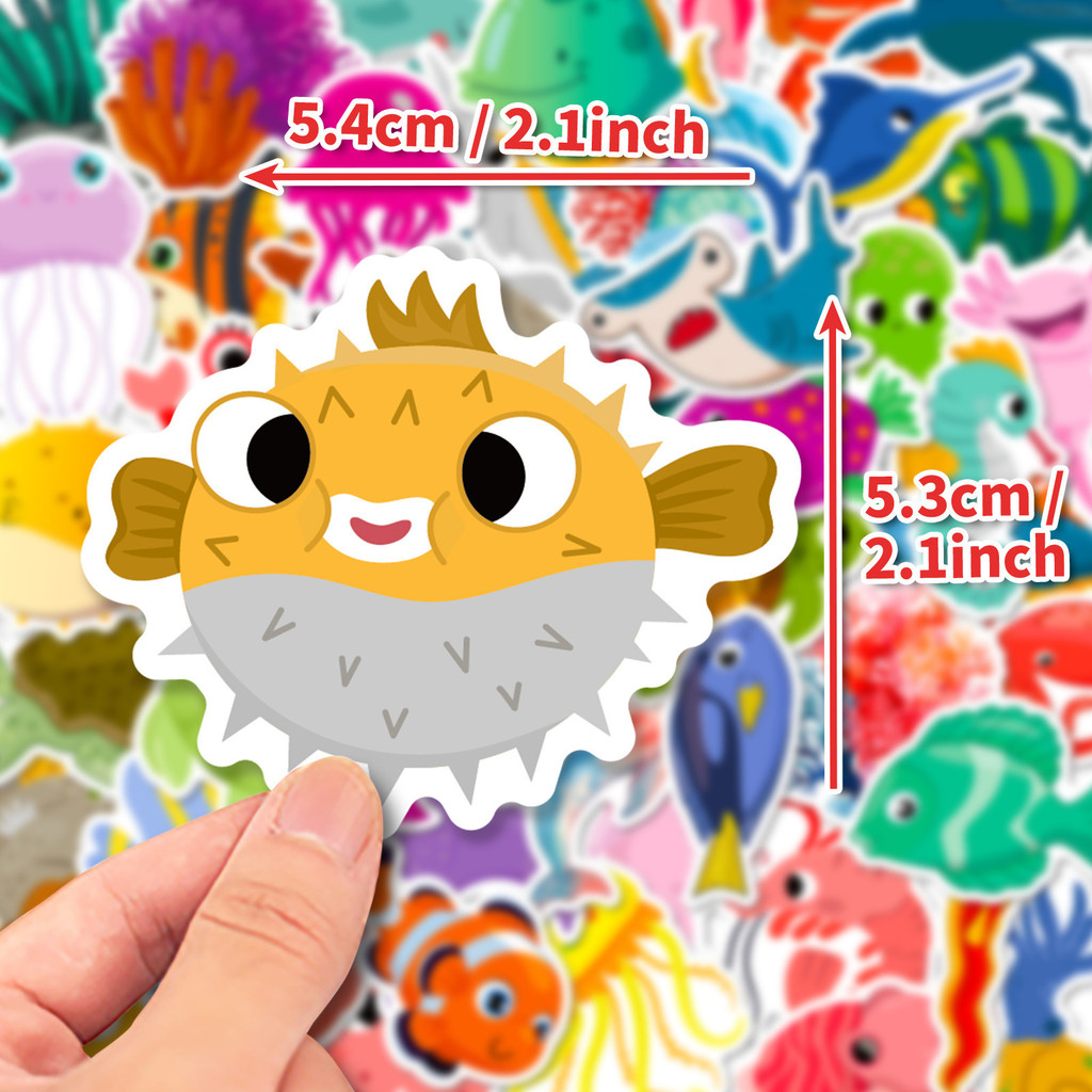 50 stuks zeelevenstickers - sc - Marine Aquarium & Regional Centre recensie en prijs