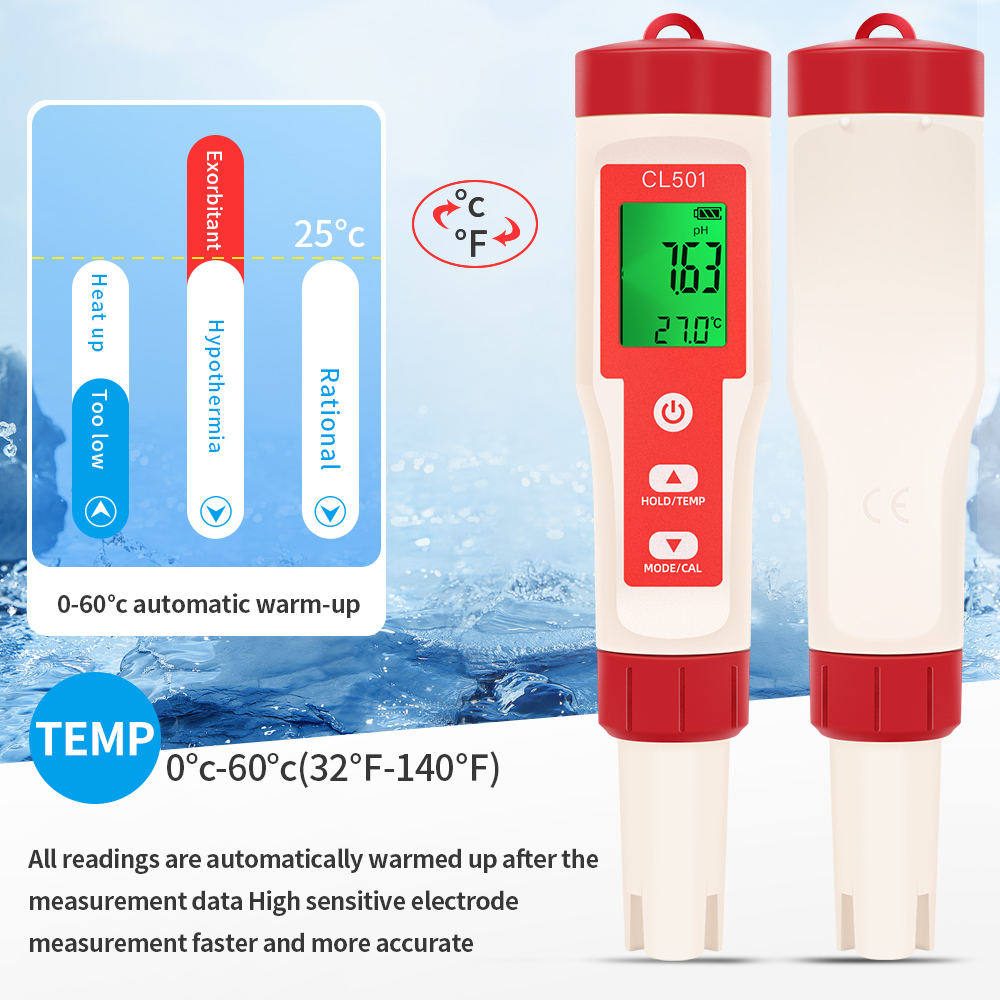 PH/CL2/H2/ORP/Temperatuurmeter - Marine Aquarium Test Kit recensie en prijs