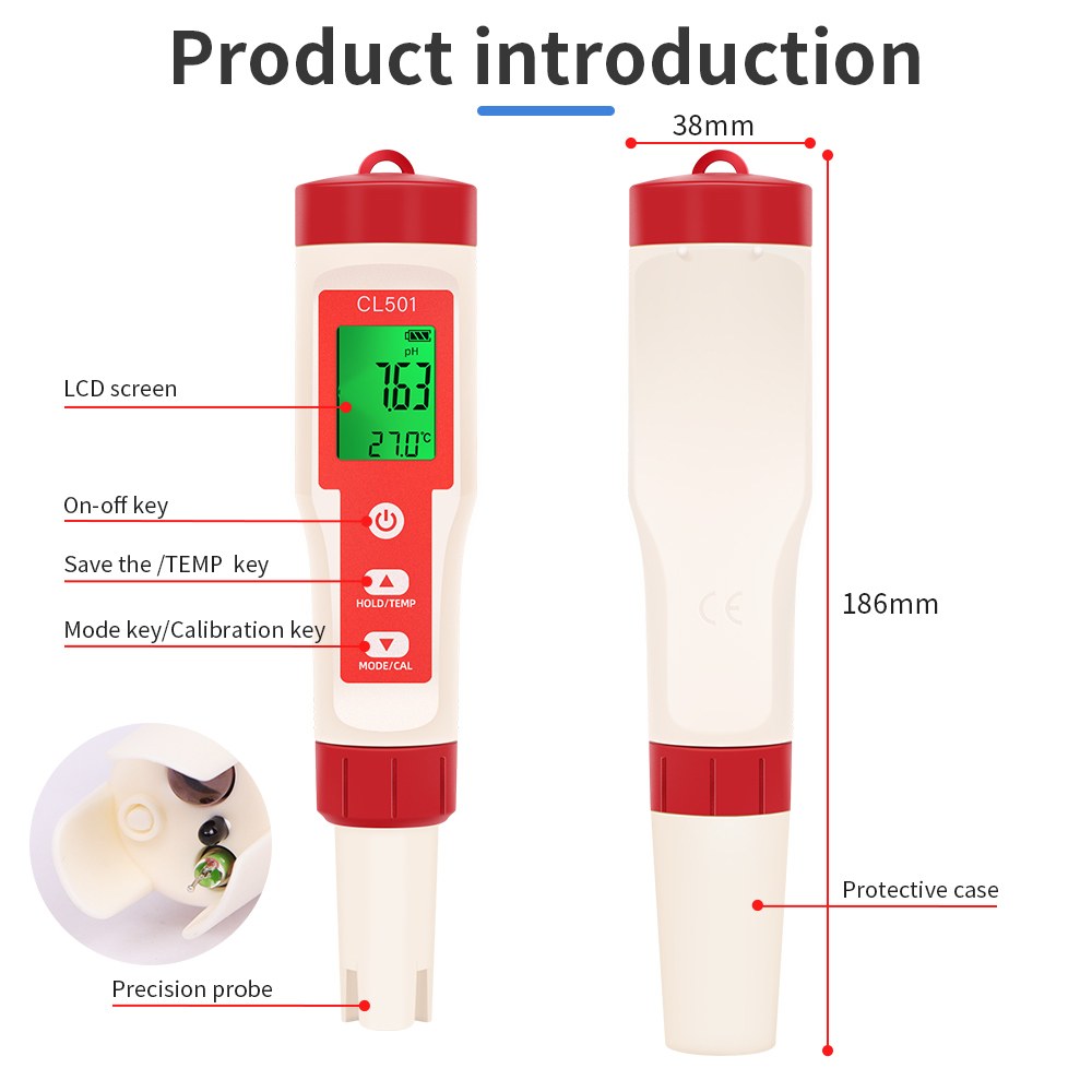 PH/CL2/H2/ORP/Temperatuurmeter - Marine Aquarium Test Kit recensie en prijs