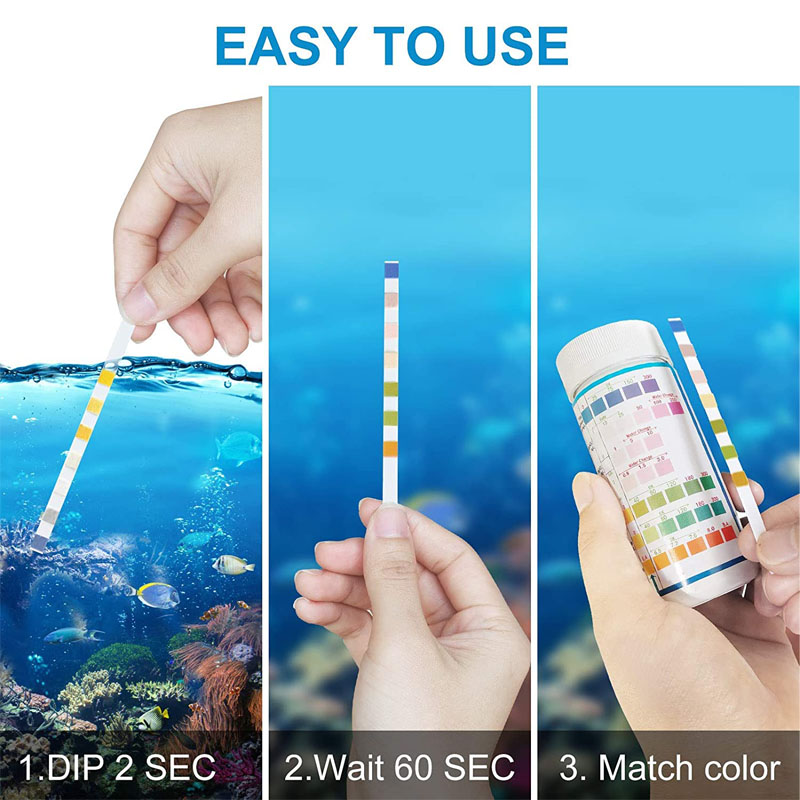 7-IN-1 Aquarium Teststrips 100 - Marine Aquarium Test Kit recensie en prijs