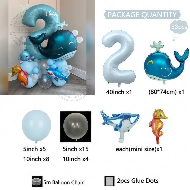 38-delige verjaardagsballon me - Marine Aquarium Decorations recensie en prijs